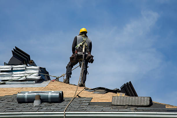 Professional Gutter Installation technician working in Enfield, NC